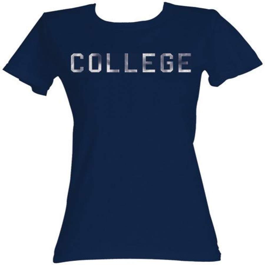 ANIMAL HOUSE-COLLEGE-NAVY LADIES BELLA S/S T-SHIRT