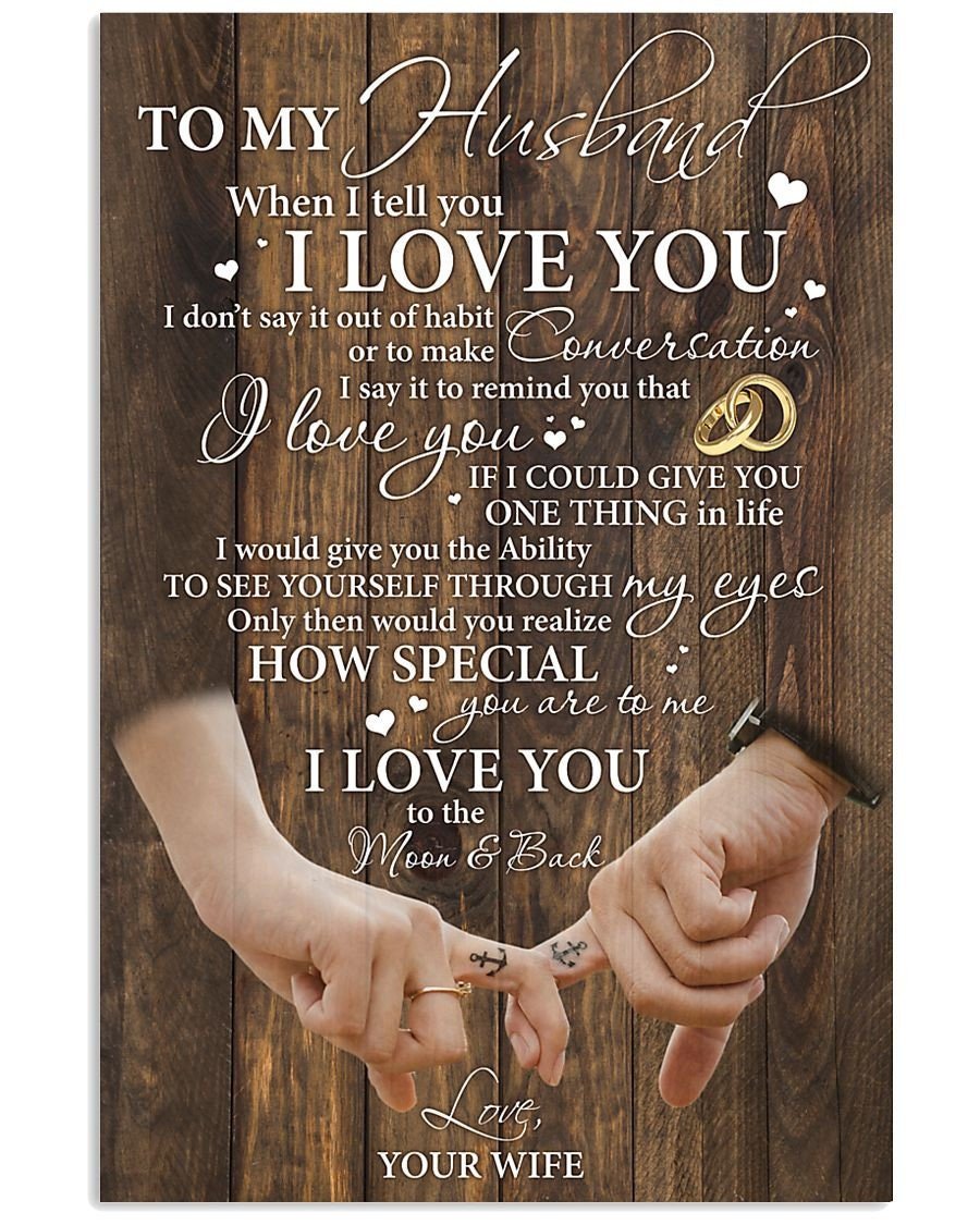 & Canvas | To My Husband How Special You Are To Me I Love You, Anniversary Gift, Wall Art Decor, Home Decor, Christmas Gift