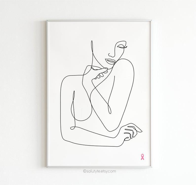 Breast Cancer Awareness Print, Cancer Survivor Poster, Love Your Body Art