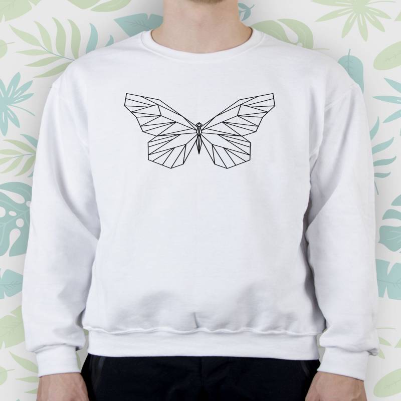 Crushtee Butterfly sweatshirt for Men Women Girl sweater Aesthetic Cute Graphic sweatshirt Geometric Tumblr Ladies Unisex Crewneck raglan Gift idea Long Sleeve Hoodie