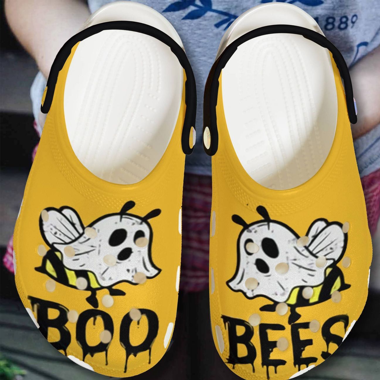 Bee Personalized Clog, Custom Name, Text, Color, Number Fashion Style For Women, Men, Kid, Print 3D Boo Bee