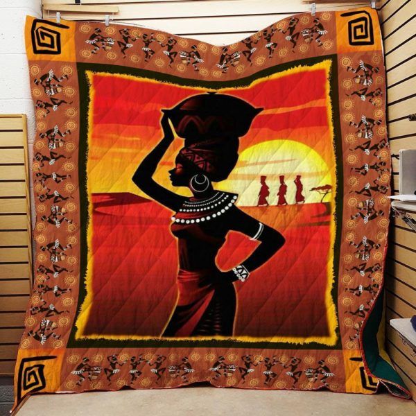 African Girl 3D Quilt Blanket HGM41