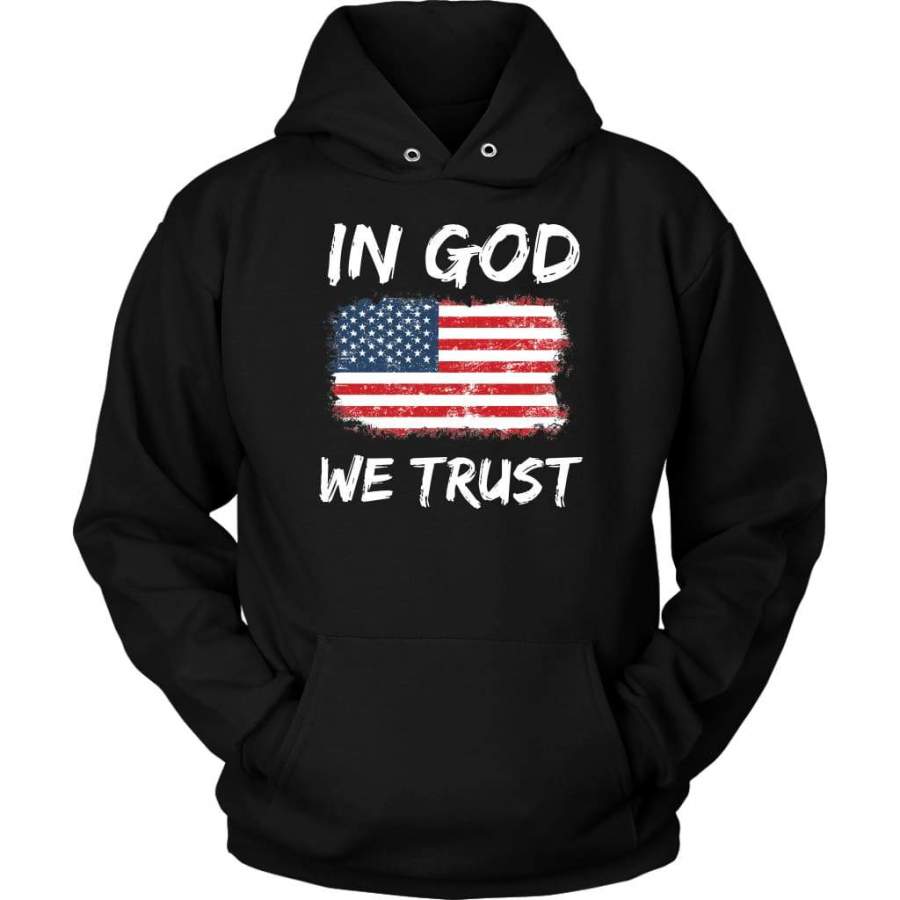 In God we trust American flag hoodie