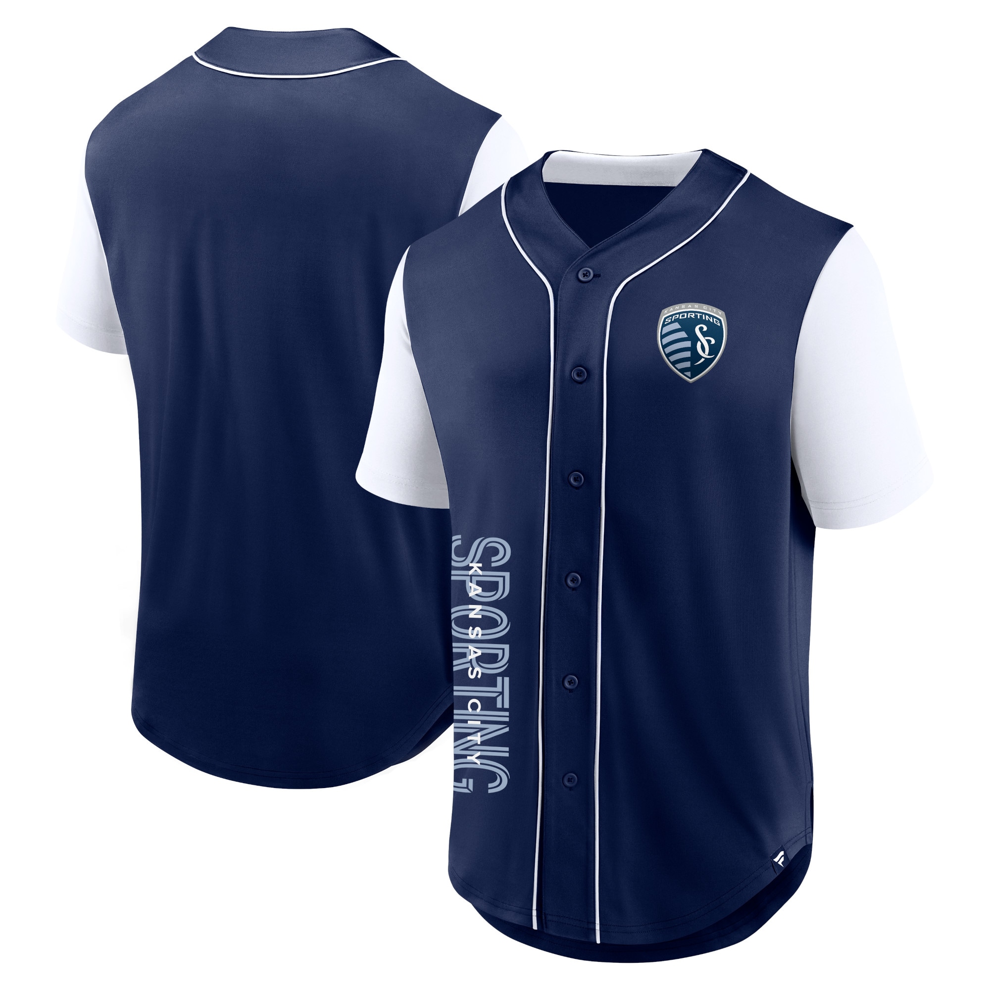 Sporting Kansas City Branded Balance Fashion Baseball Jersey – Navy