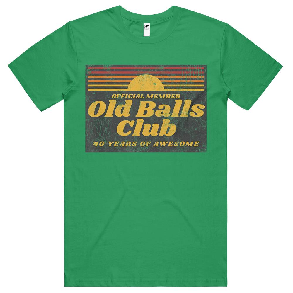 Mens Funny 40Th Birthday Old Balls Club 40 Years Of Awesome T Shirts ...