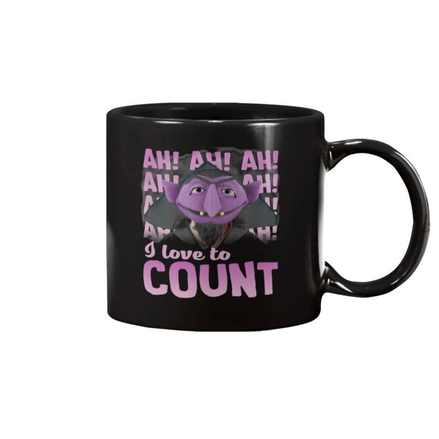 Sesame Street The Count Ah! Ah! Ah! Black Mugs