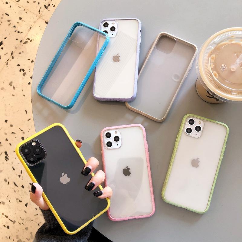 Candy Color Bumper Armor Transparent Phone Case