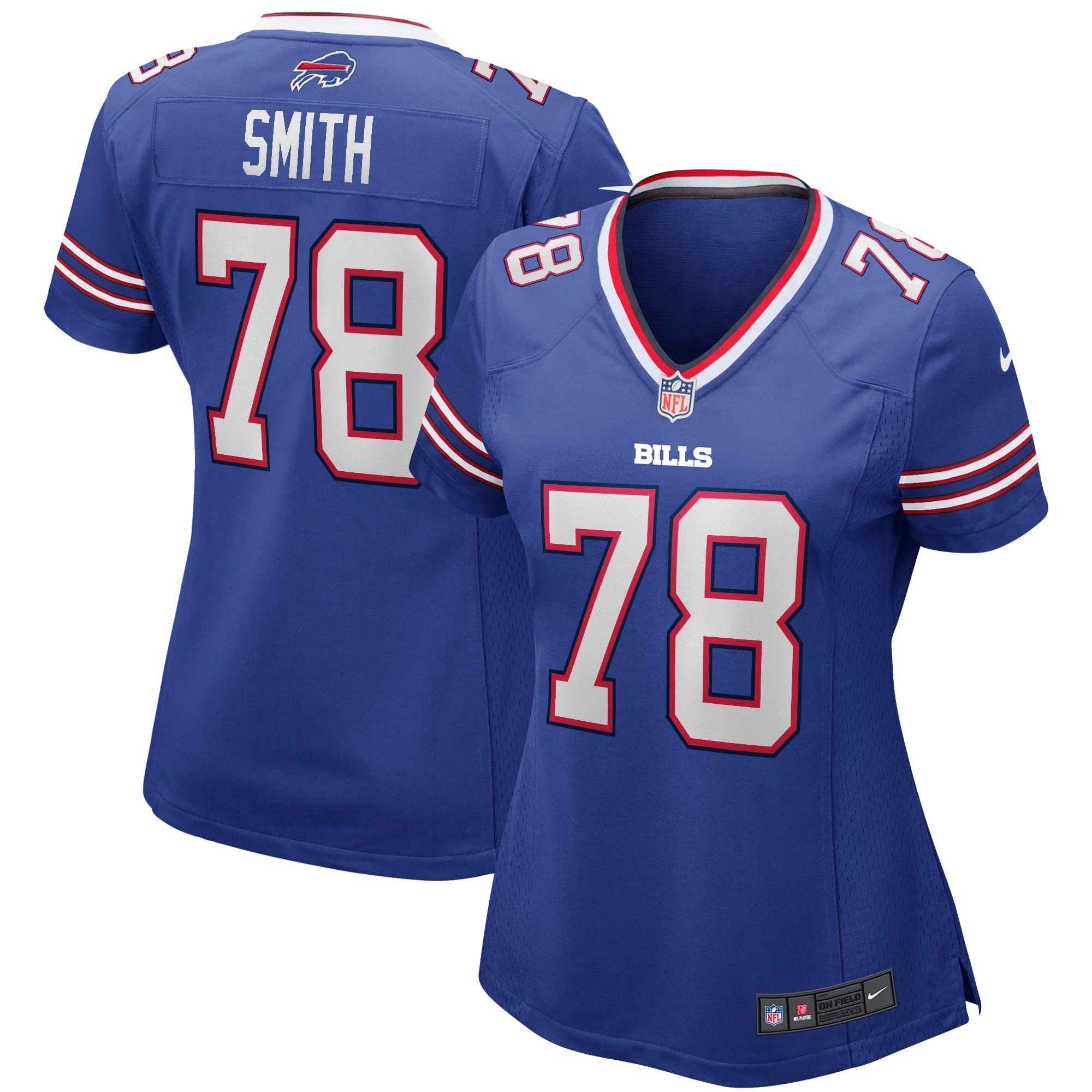 Women’s Buffalo Bills Bruce Smith Royal Game Retired Player Jersey