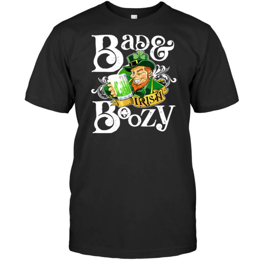 Bad And Boozy St Patricks Day Irish Leprechaun Shirt