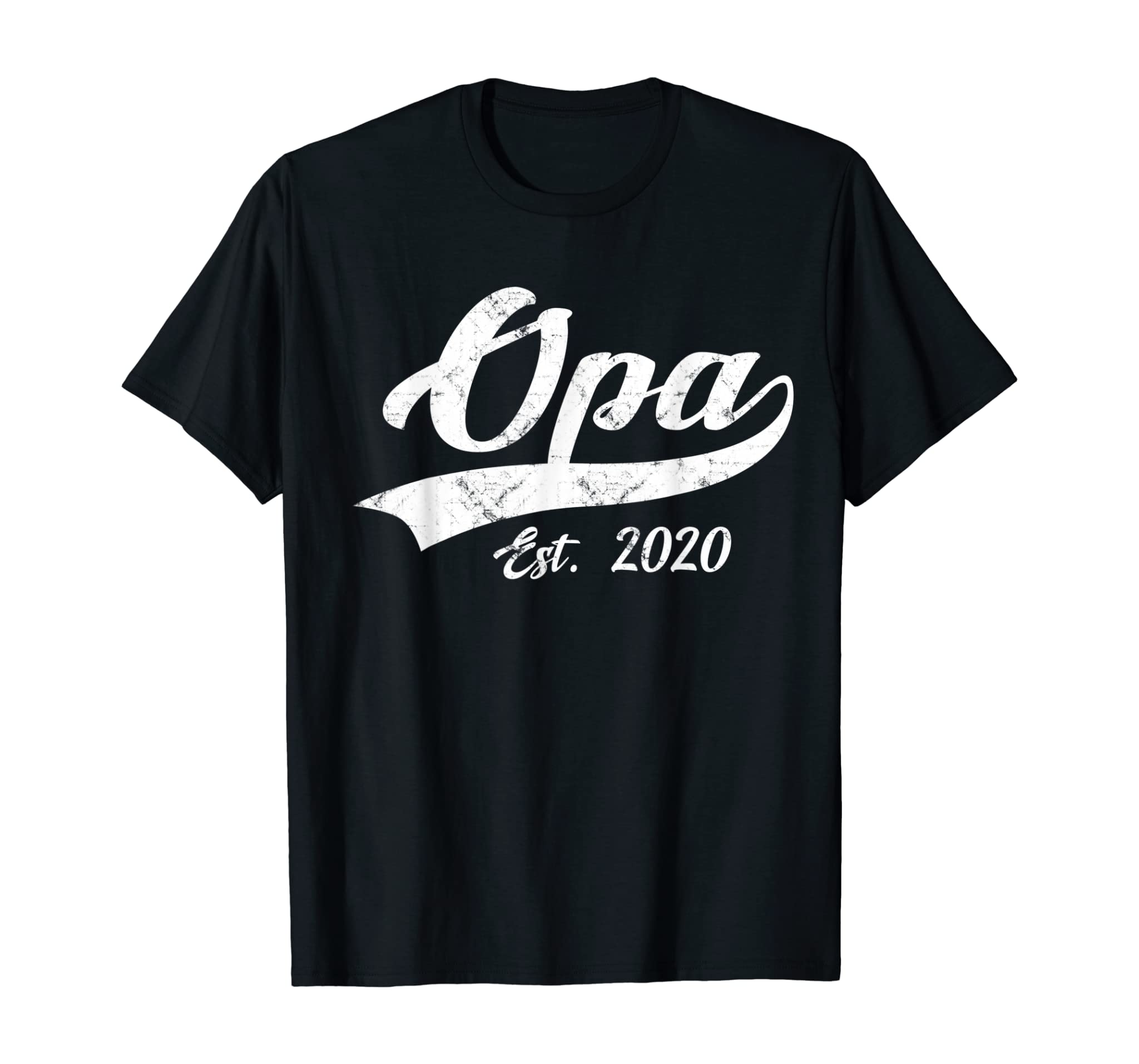 Mens Vintage Opa Grandpa Est. 2020 New Grandfather T-Shirt