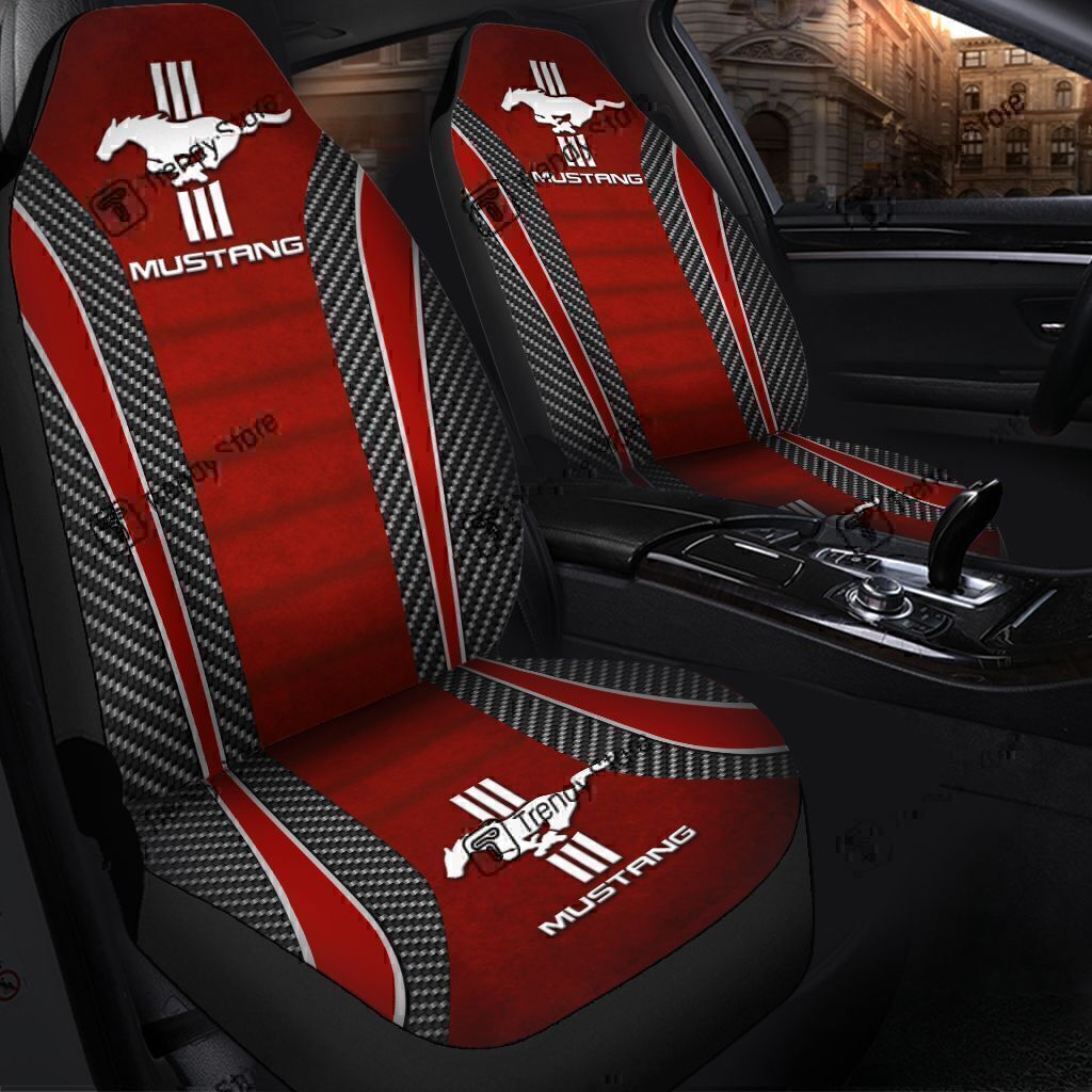 Mustang Car Seat Cover Set Of Ver Red Fit Fit Apparel
