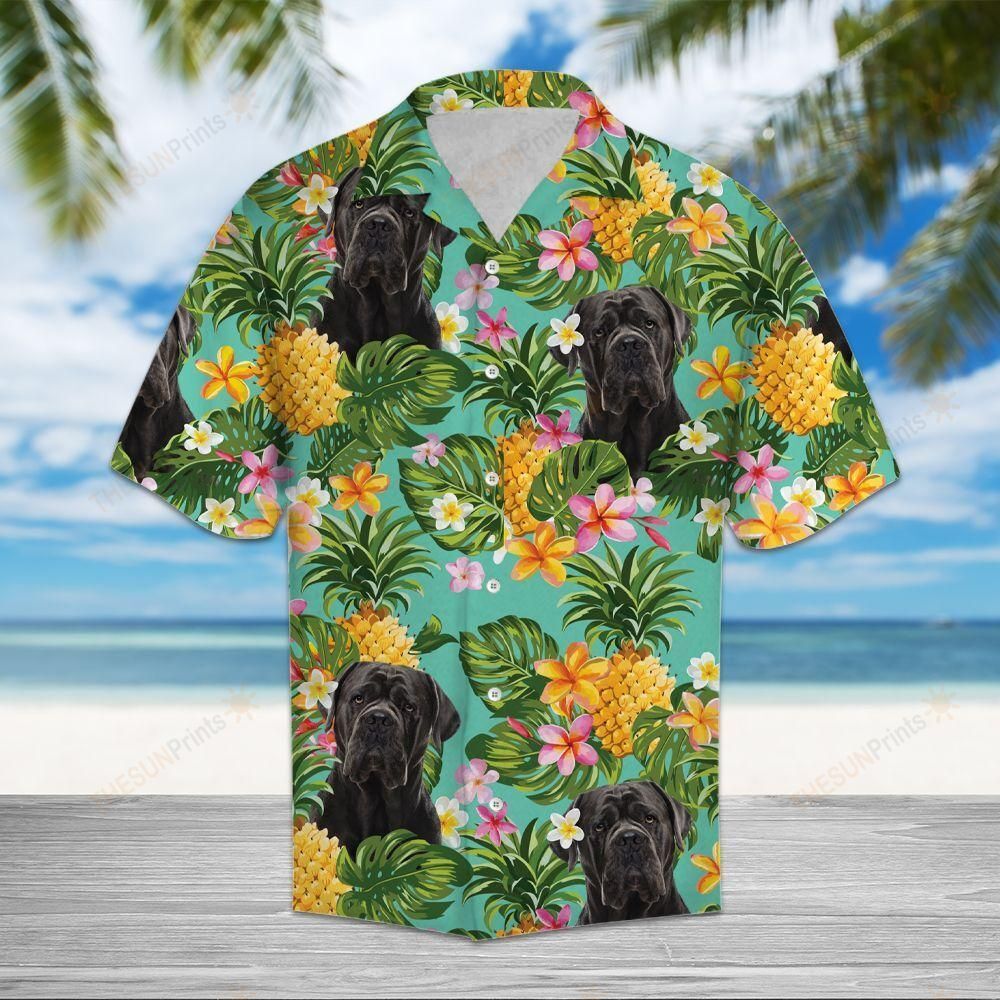 Tropical Pineapple Cane Corso Hawaiian Shirt Ha28364