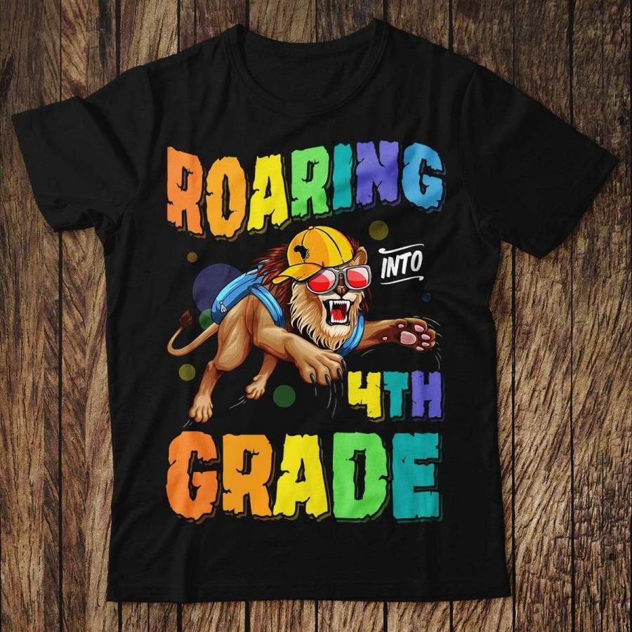 Roaring 4th Grade Kid T-shirt