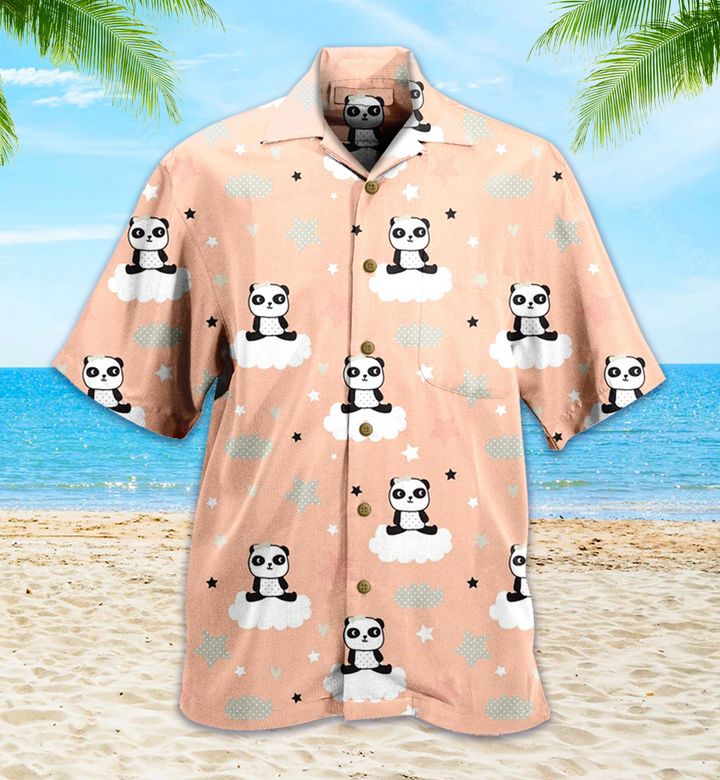 Panda Coral 3D Hawaiian Shirt