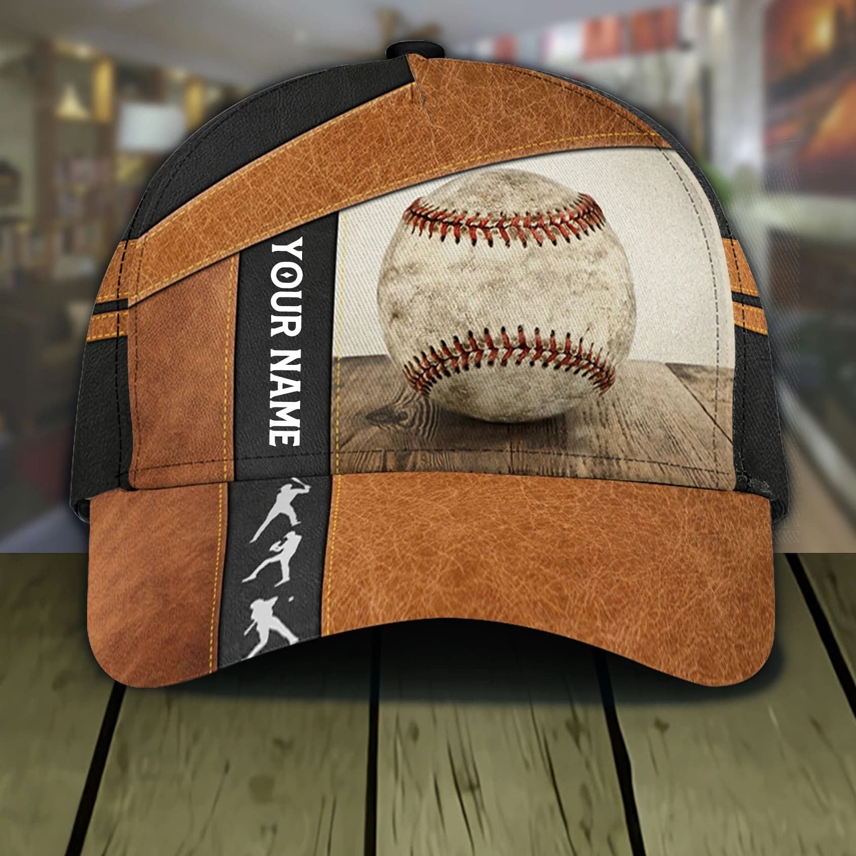 Personalized Baseball Classic Cap For Dad, Son, 3D Baseball Hat For Baseball Players Lovers