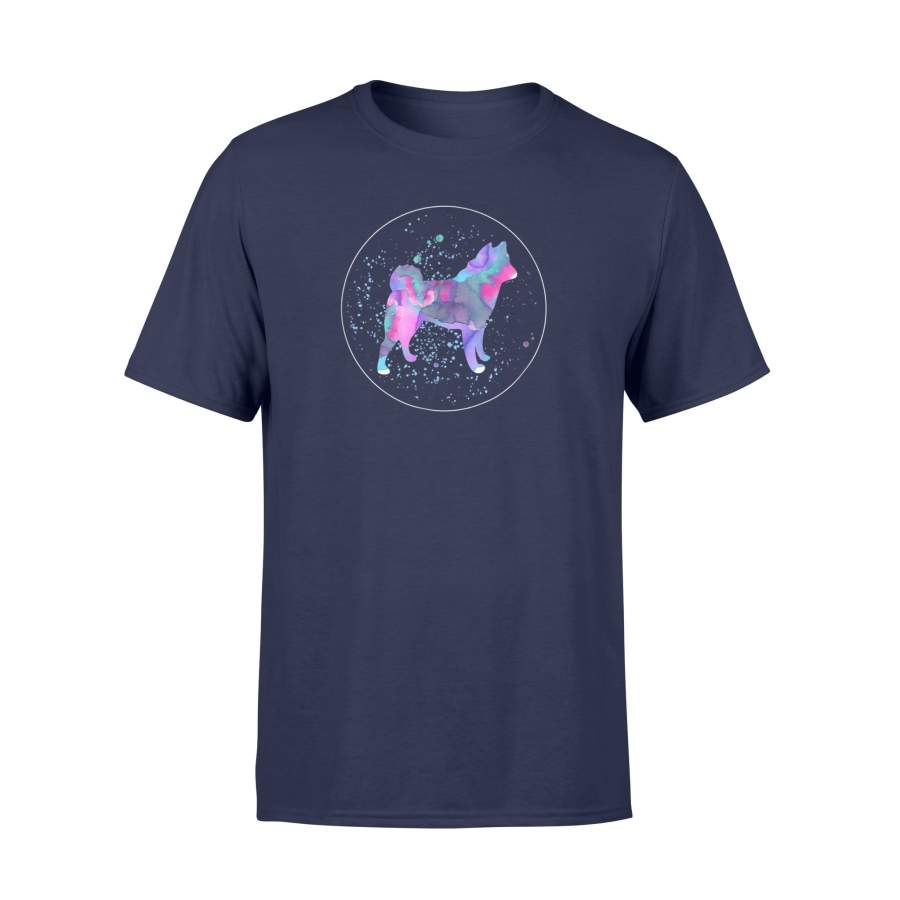 Akita Art Watercolor Dog Aquarelle T Shirt