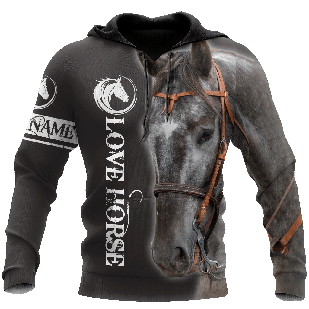 Personalized Name Horse Lovers 3D All Over Printed Hoodie