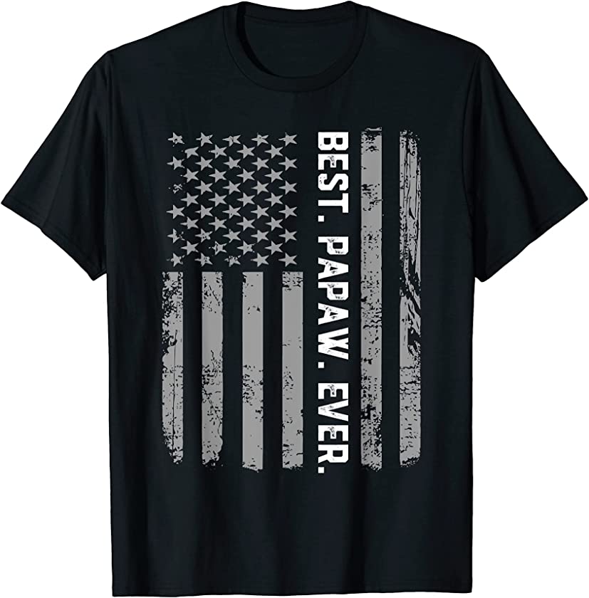 Best Papaw Ever Vintage American Flag T Shirt T-Shirt