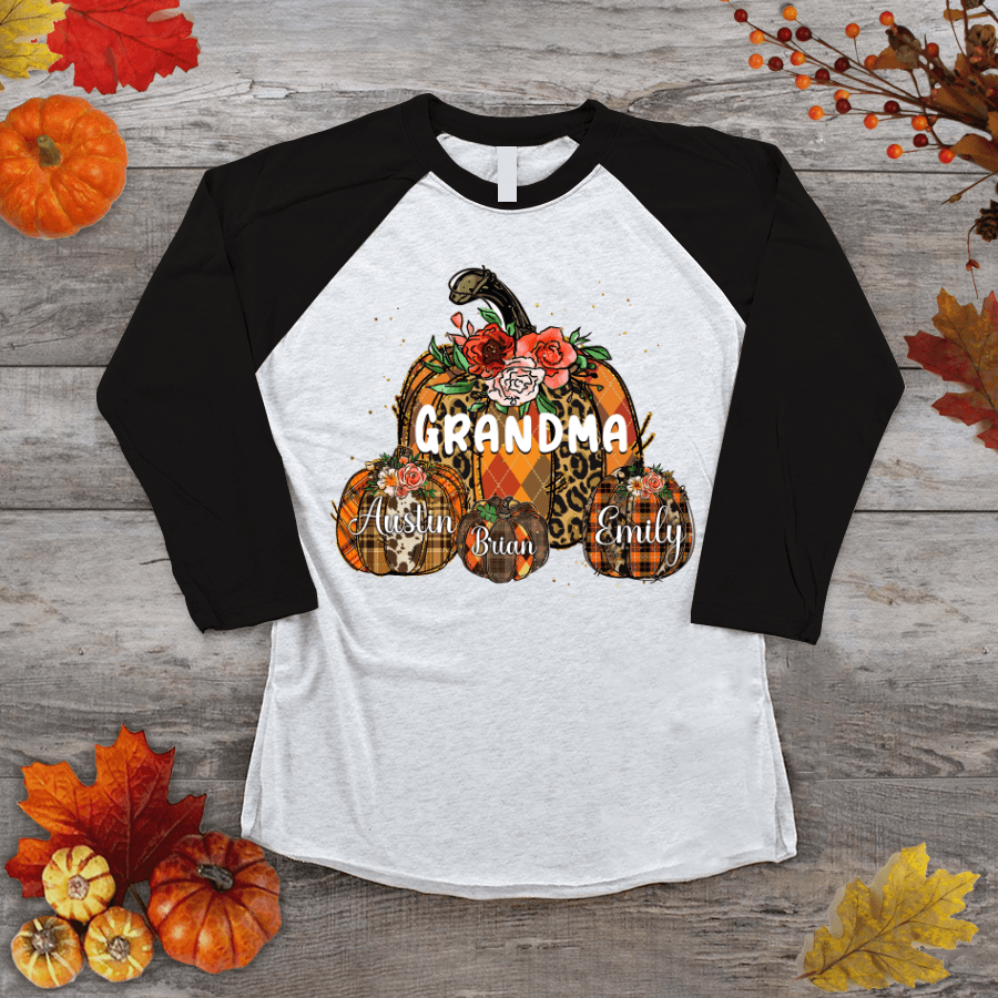 Grandma Grandkids Pumpkin Art Shirt