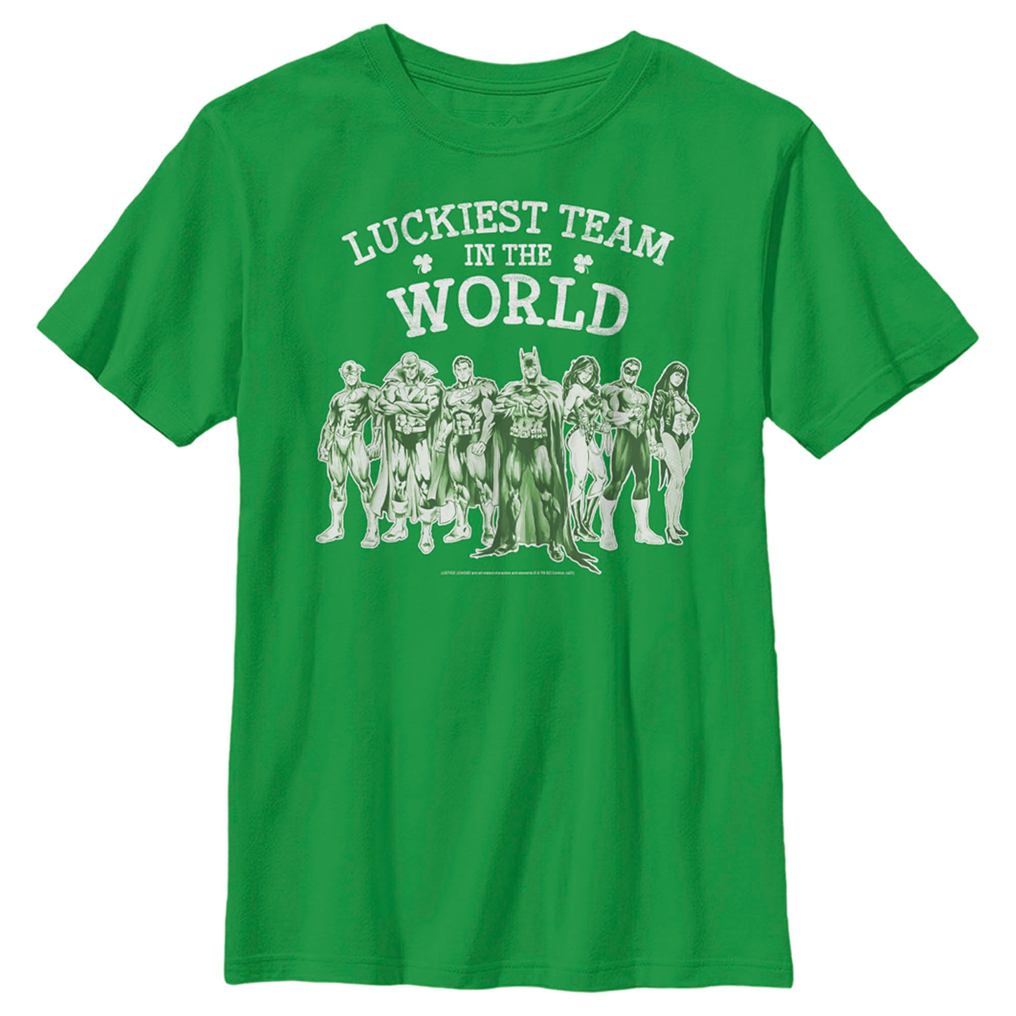 Boy’S Justice League St. Patrick’S Day Luckiest Team In The World T-Shirt