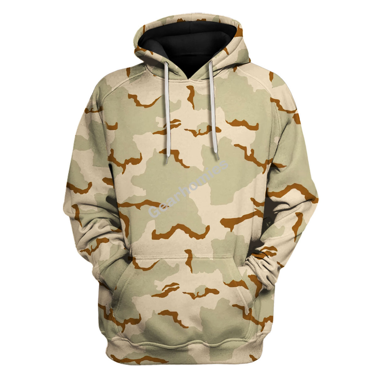 American American Desert Combat Uniform (Dcu) Camo Hoodie Pullover Sweatshirt Tracksuit