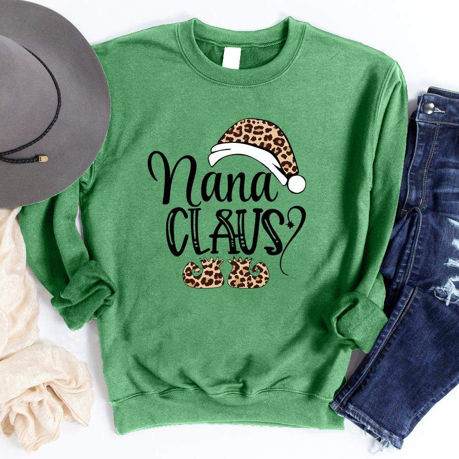 Personalized Nana Claus Leopard Christmas Shirt