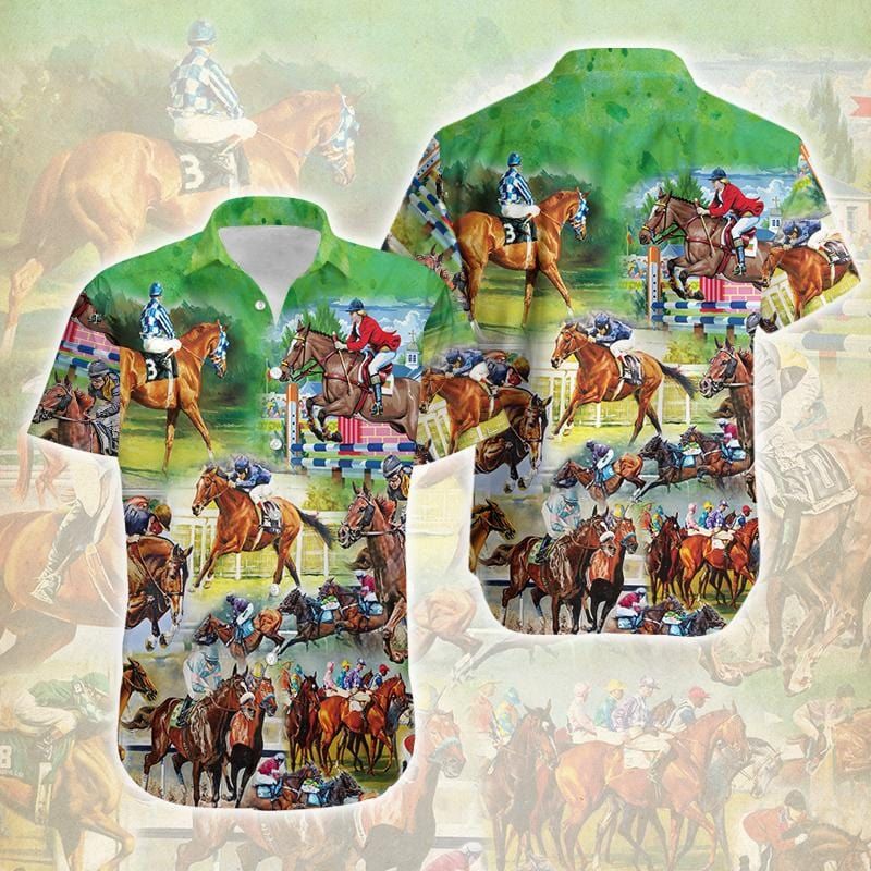 The Horse Race Is Beautiful Picture Hawaii Shirts Dh Ha109497