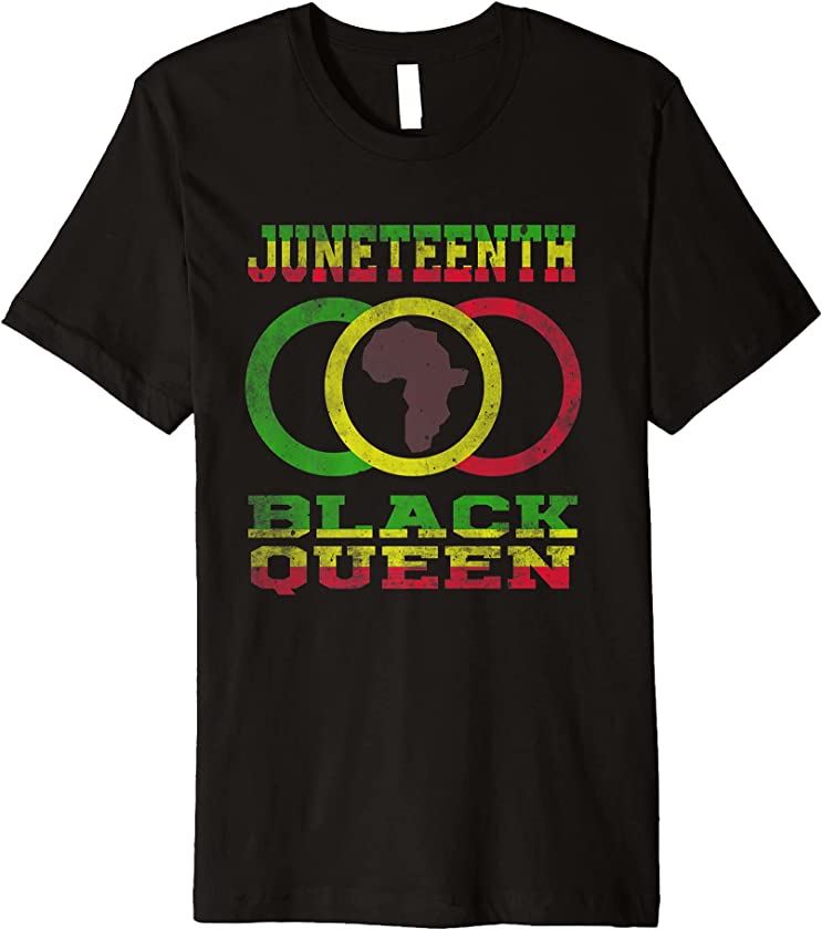 Juneteenth Black Queen Melanin Black Freedom Pride Vintage Premium T-Shirt