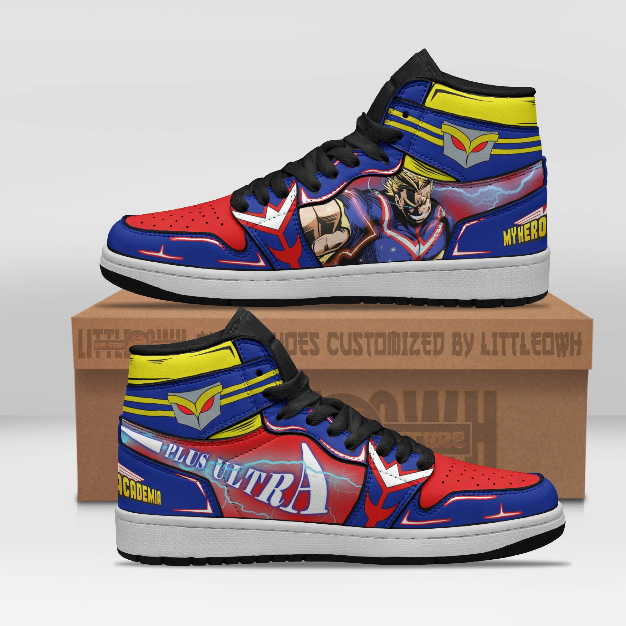 All Might Shoes Custom My Hero Academia Anime Jd Sneakers