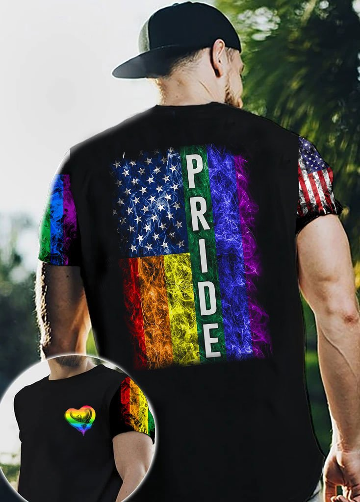 Bisexual Shirts For Lgbt History Month, Lgbt Pride Smoke 3D Shirts For Lgbt Community