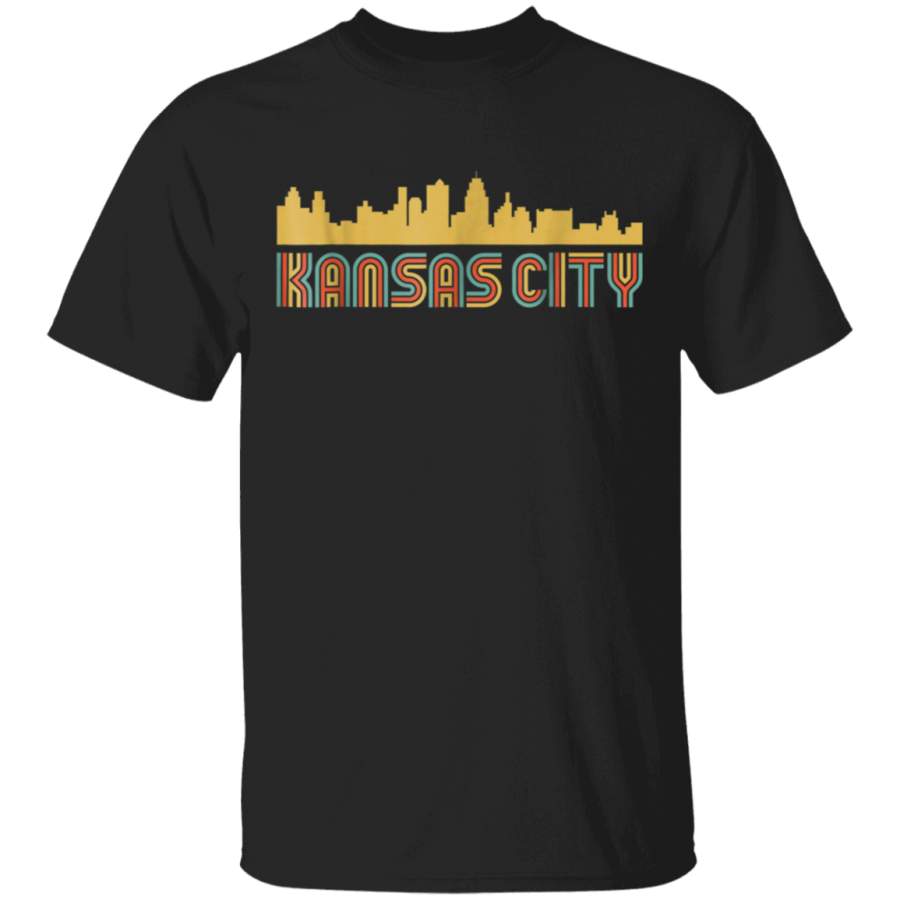 Vintage Retro Kansas City Missouri Skyline TShirt Kansas City Football T-Shirt