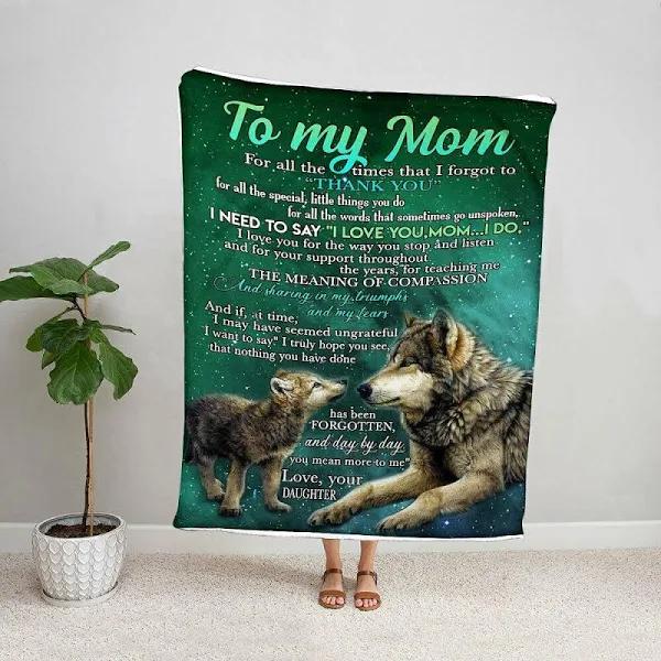 To My Mom I Need To Say I Love You Mom Fleece Blanket Gift For Mom From Daughter Home Decor Bedding Couch Sofa Soft And Comfy Cozy