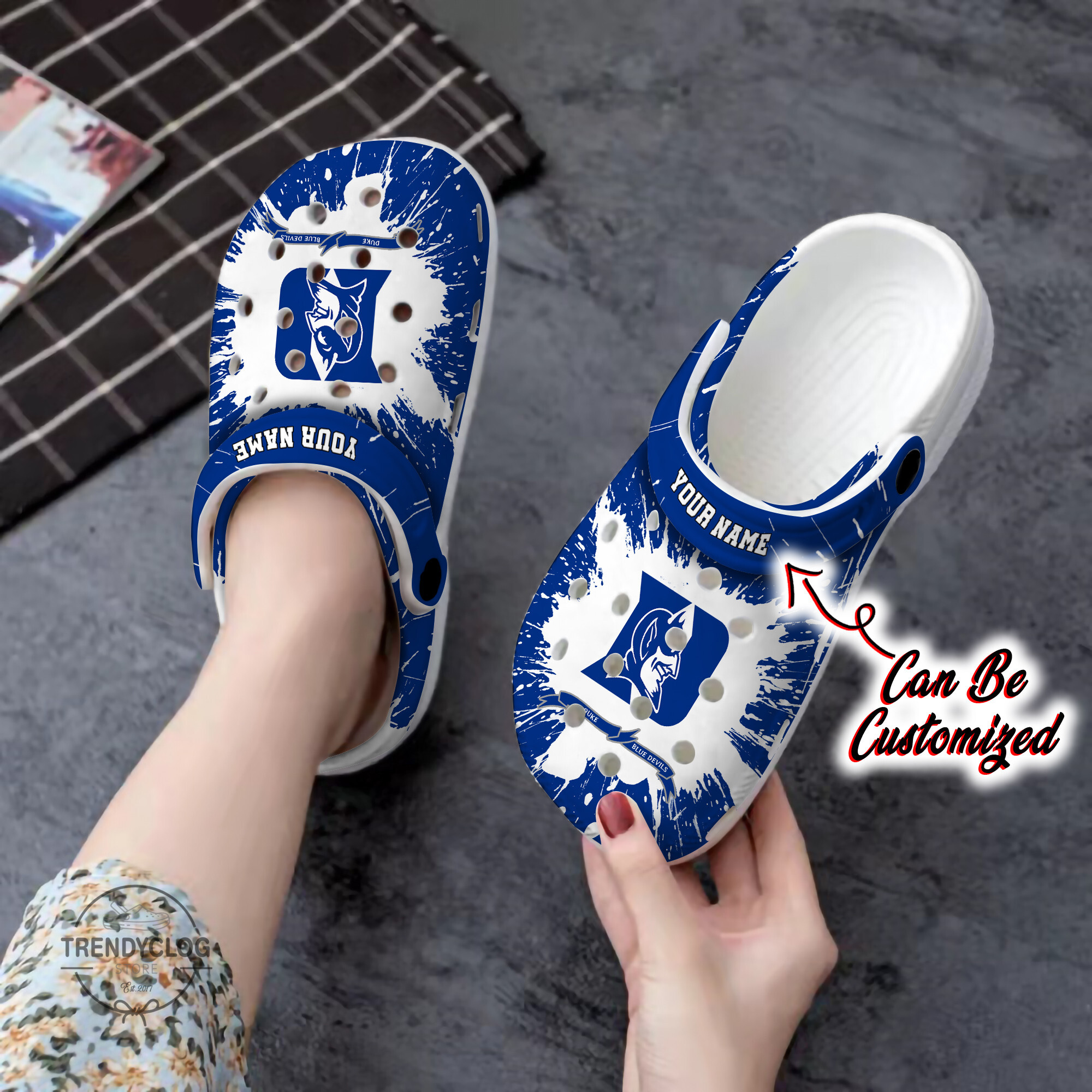 Sport Crocss – Personalized D.Blue Devils University Team Clog Shoes ...