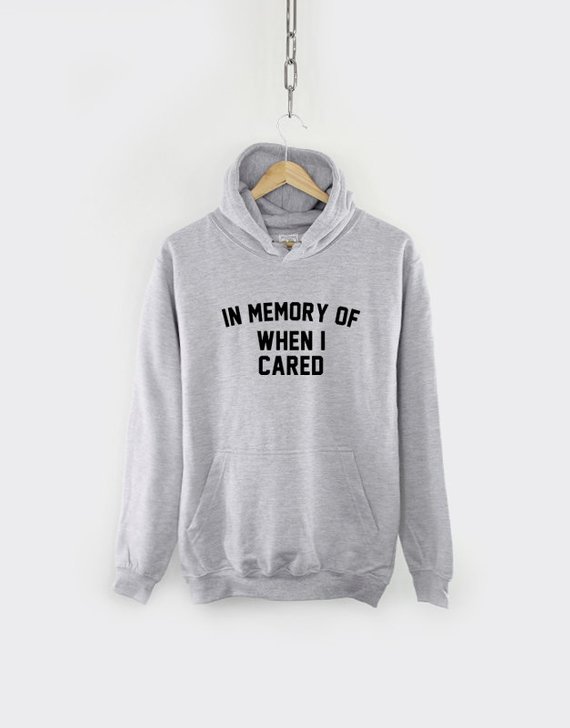 Women Hoodies Tumblr Gothic Aesthetic Harajuku Tops In Memory of When I Cared Streetwear Hoodie Pullover Sweatshirts alx