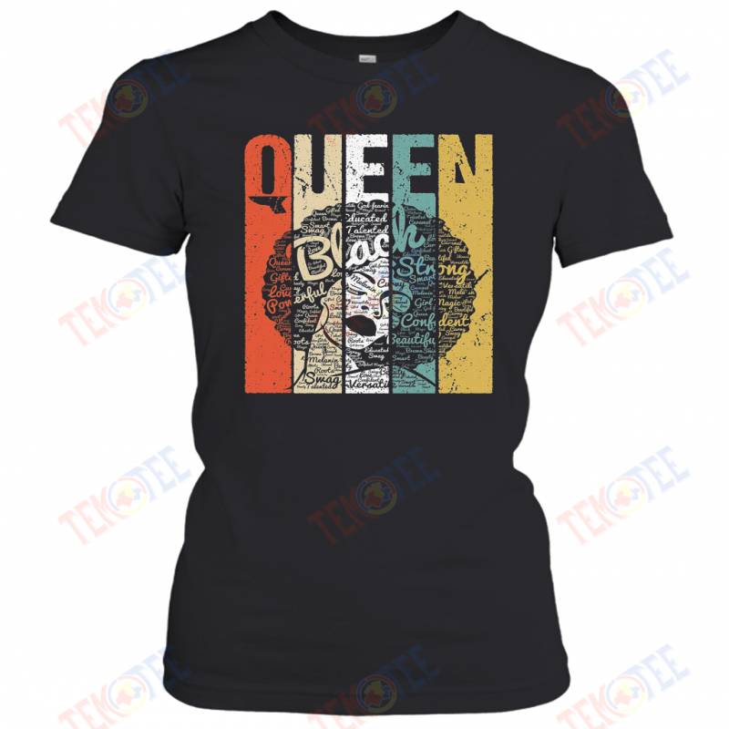 Temotee Melanin Queen Pride African American Afro Girls Design TMT959