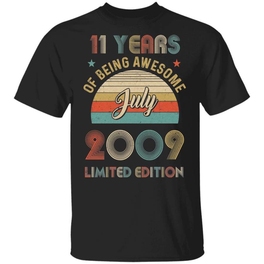 Vintage July 2009 Limited Edition 11th Birthday Gifts Youth T-shirt