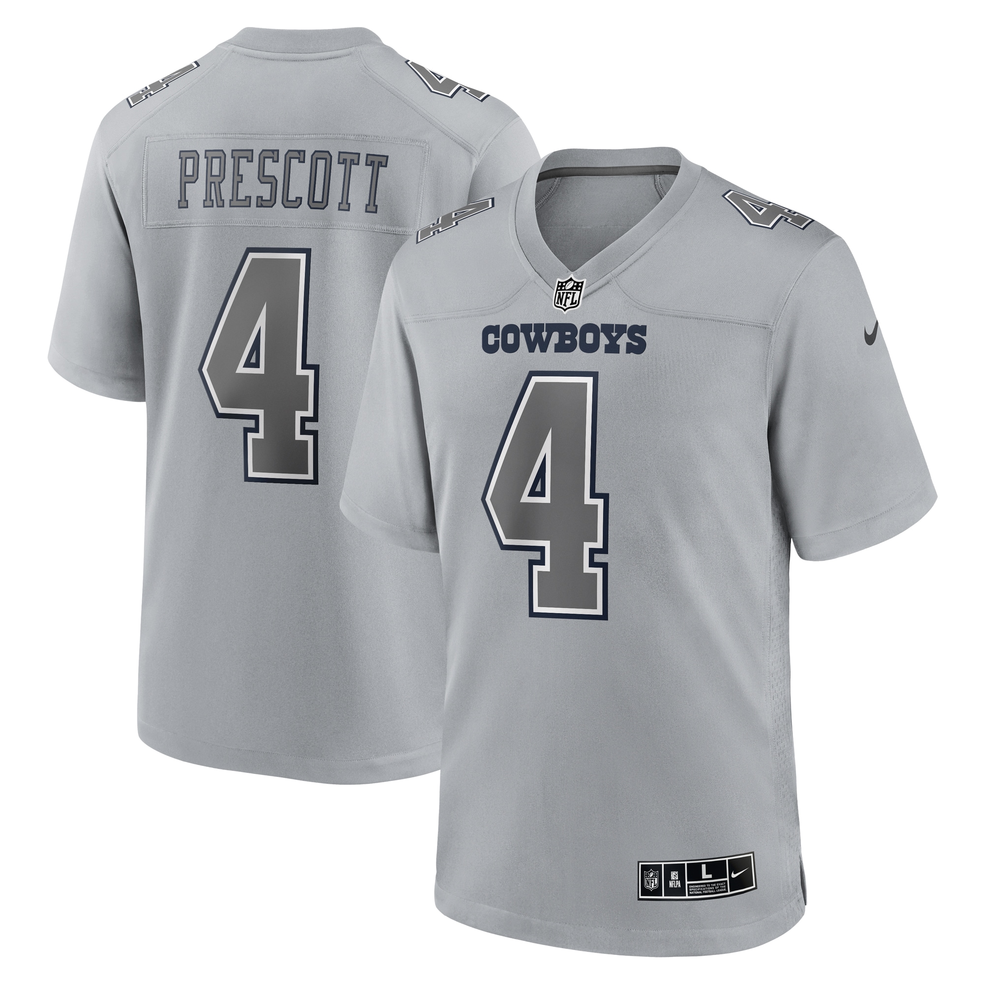 Dak Prescott Dallas Cowboys Atmosphere Fashion Game Jersey – Gray