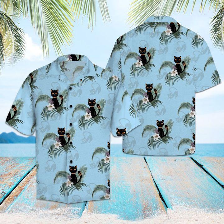 Black Cat Tropical Hawaii Shirt Unisex Adult Ha90184