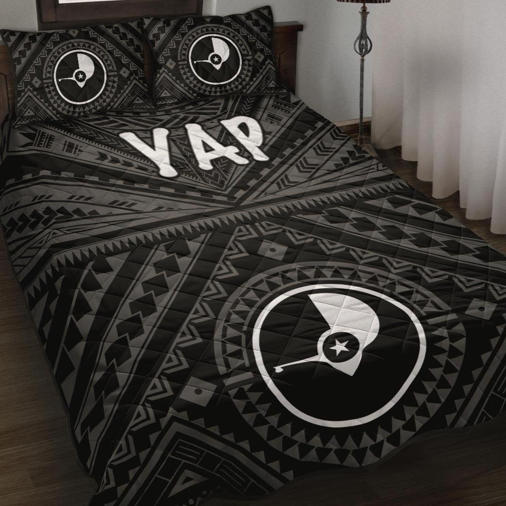 Yap Quilt Bed Set – Yap Seal With Polynesian Tattoo Style – BN25