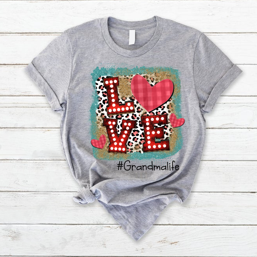 Valentine Love Shirt Grandma Heart Shirt T-Shirt