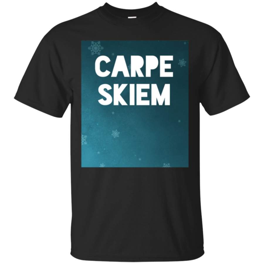 AGR Carpe Skiem Lets Go Skiing Shirt Winter Skiing T-shirt