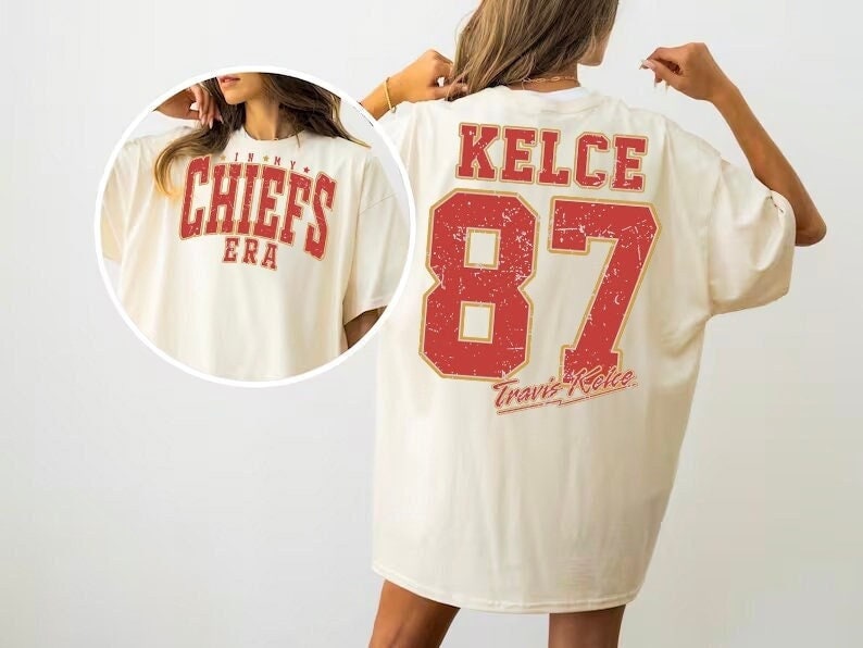 Retro In My Chiefs Era Shirt Travis Kelce NFL Kansas City Football Shirt  Kansas City American Football Shirt  Travis Kelce The Eras Tour