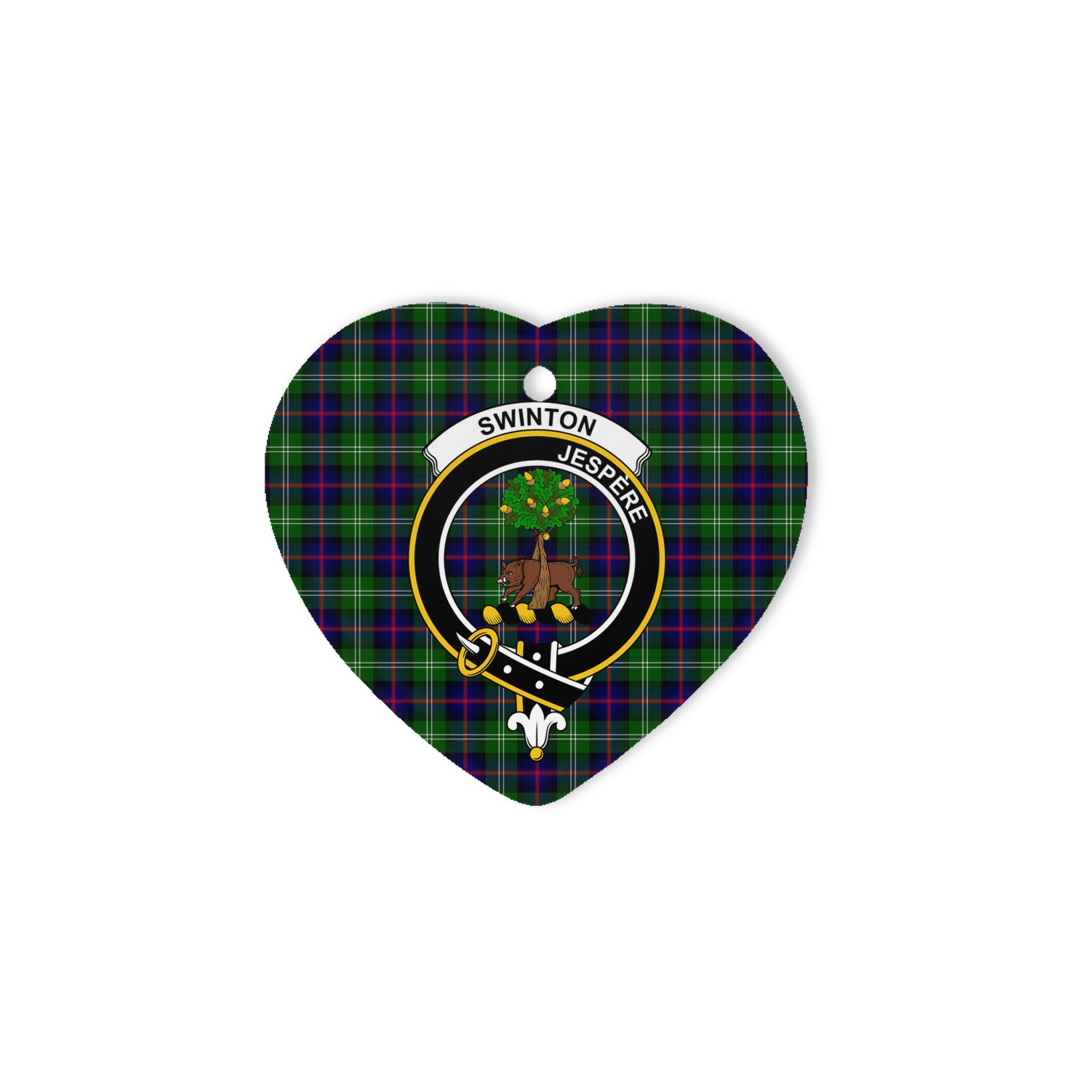 Swinton Scottish Clan Plaid Ornament Gift. Christmas Tree Ornament Swinton Clan Tartan Ornament Great Christmas Ornaments Gift Heart Ornament