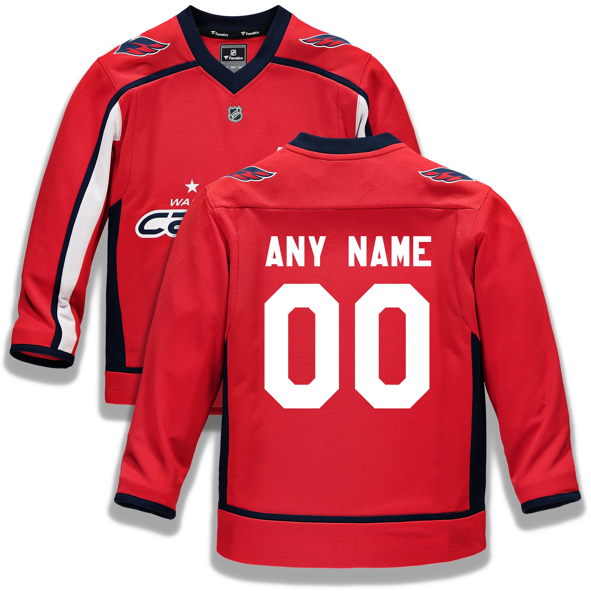 Washington Capitals Branded Youth Home Replica Custom Jersey – Red