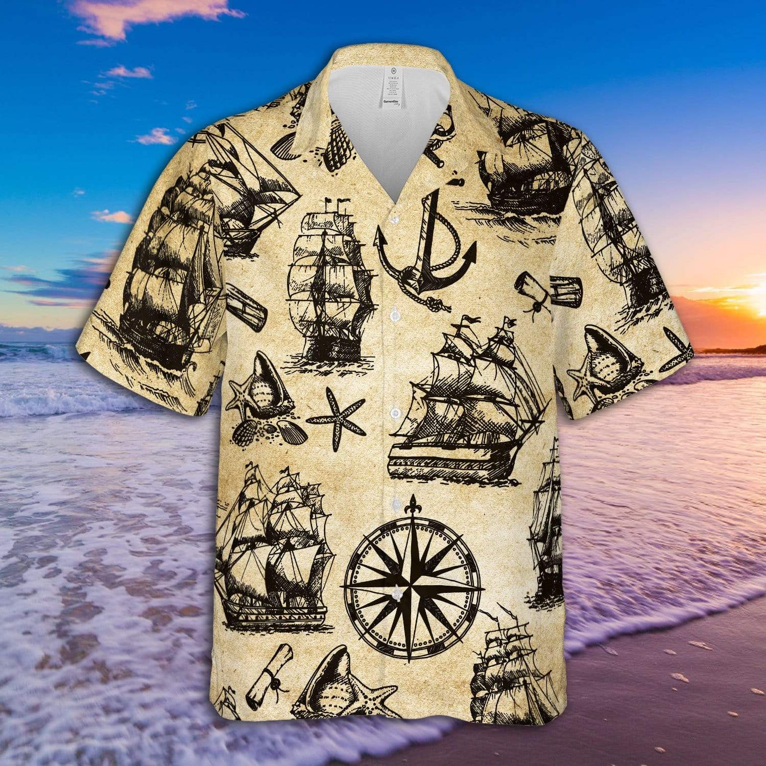 All About Pirate Ships Pattern Aloha Hawaiian Shirts #240621Xh