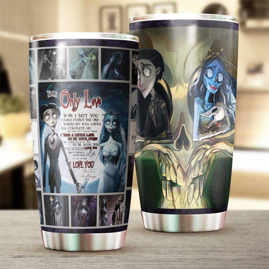 Corpse Bride Stainless Steel Tumbler 20 Oz, Corpse Bride Stainless Steel Mug Cartoon