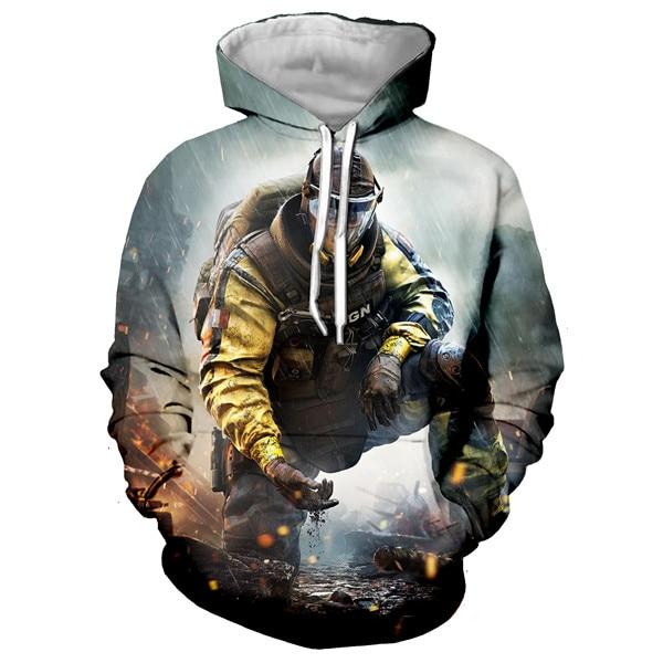 3D Print Rainbow Six Siege Men Sweatshirts Hip Hop Hoodie