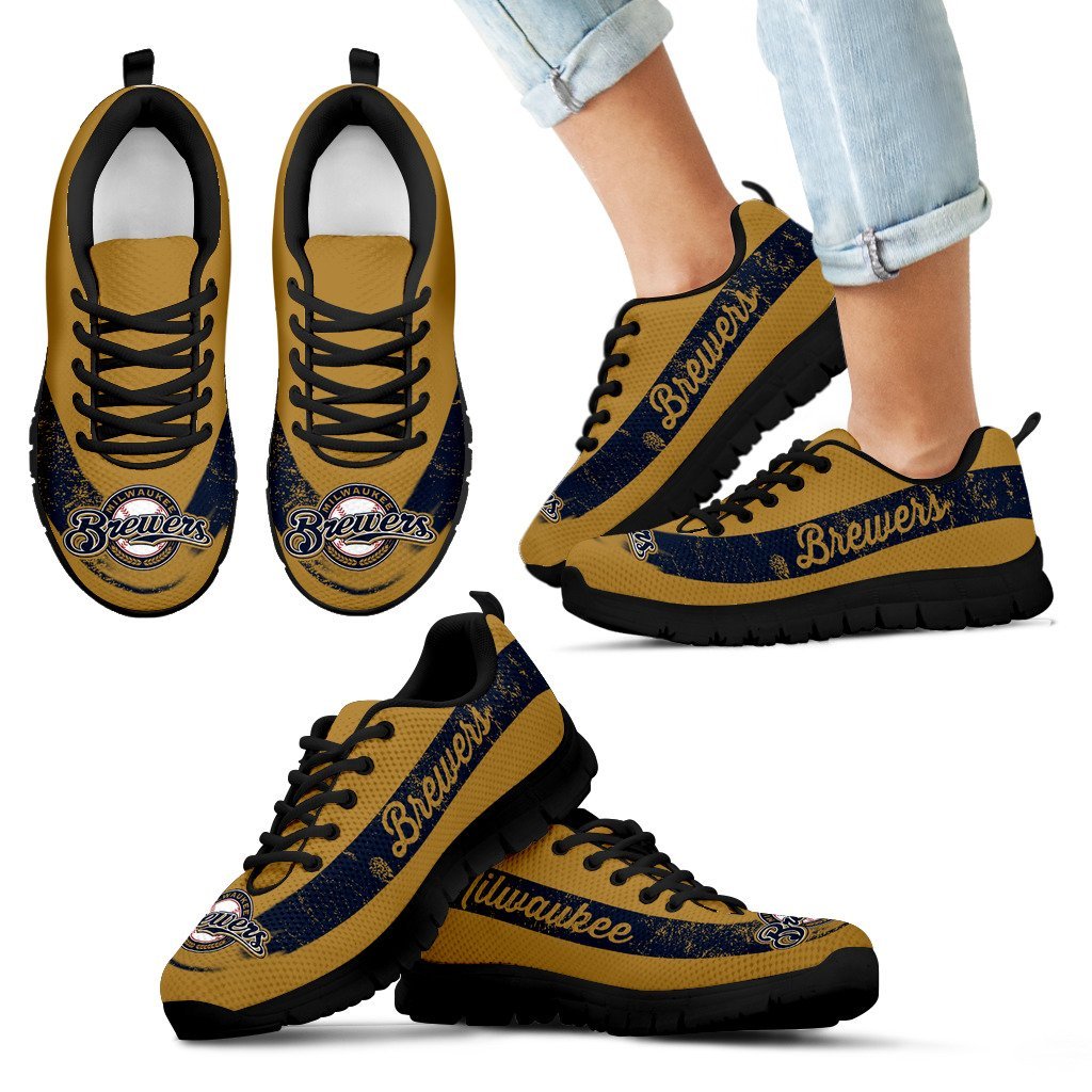 Single Line Logo Milwaukee Brewers Sneakers