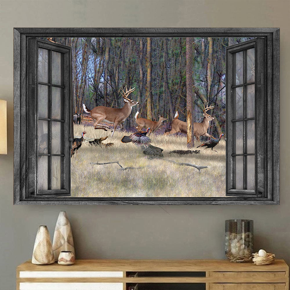 Whitetail Deer 3D Wall Art Painting Art Home Decor Mule Deer Buck Hunting Lover Da0388-Tnt