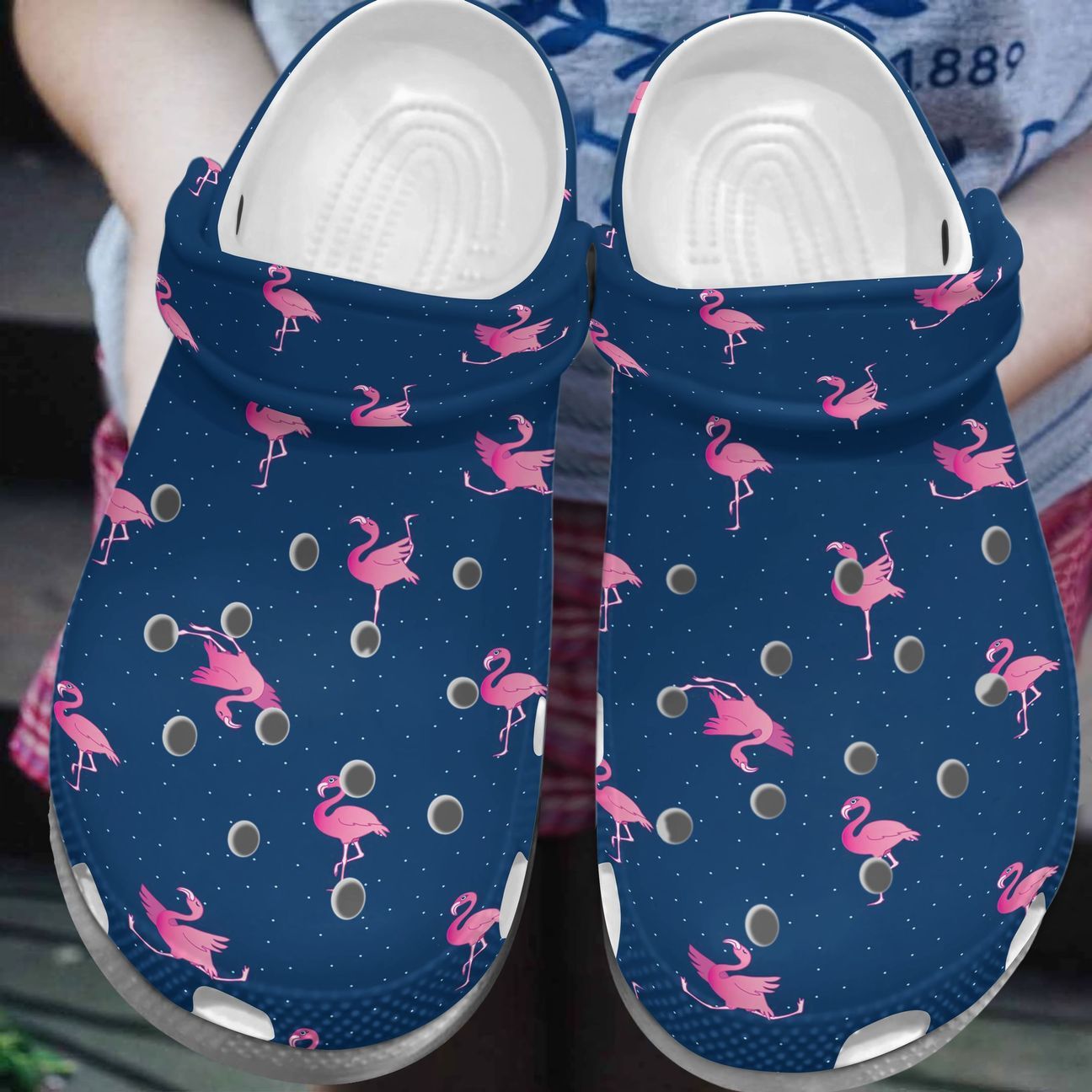 Flamingo Personalized Clog, Custom Name, Text, Color, Number Fashion Style For Women, Men, Kid, Print 3D Dancing Flamingo